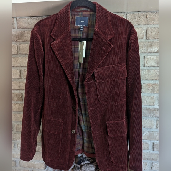 NWT JCrew Flannel-lined chore blazer in Italian cotton corduroy - size 38S - Picture 2 of 16